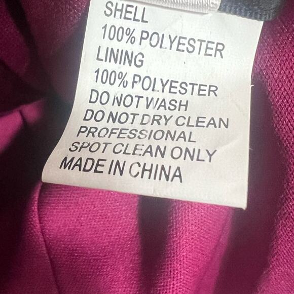 La Femme 30436 Scoop Neck High Slit Gown berry sz 2 - Picture 6 of 9